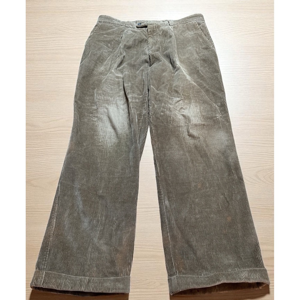 Barbour Corduroy Pants Mens 36 x 32 Brown Straight Leg Stretch Cotton Distressed